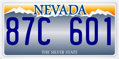 NV license plate 87C601