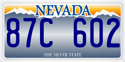 NV license plate 87C602
