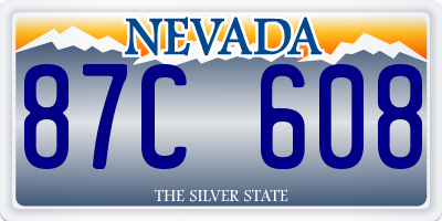 NV license plate 87C608