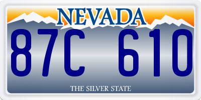 NV license plate 87C610