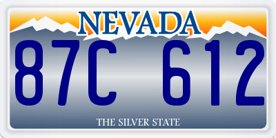 NV license plate 87C612