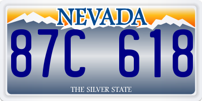 NV license plate 87C618