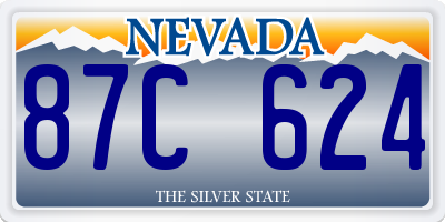 NV license plate 87C624