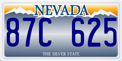 NV license plate 87C625