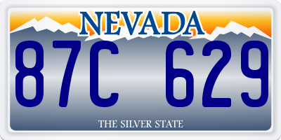 NV license plate 87C629