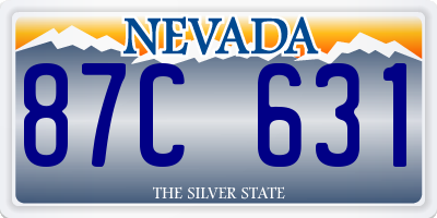 NV license plate 87C631