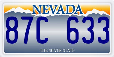 NV license plate 87C633