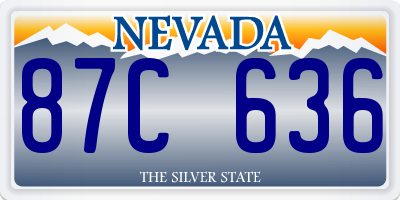 NV license plate 87C636