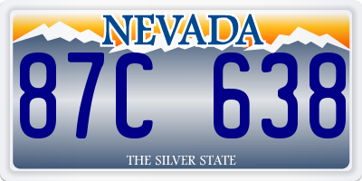 NV license plate 87C638