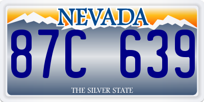 NV license plate 87C639