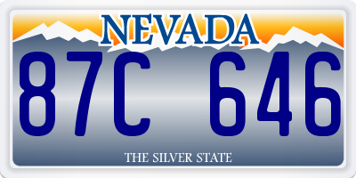 NV license plate 87C646