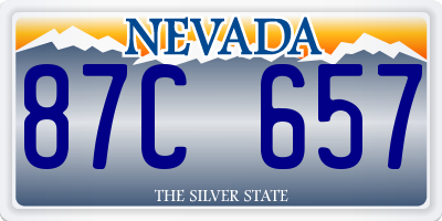 NV license plate 87C657