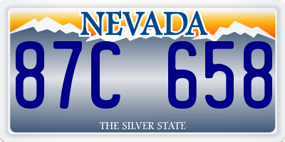 NV license plate 87C658