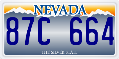 NV license plate 87C664