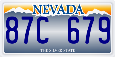 NV license plate 87C679