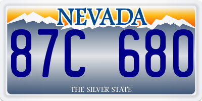 NV license plate 87C680