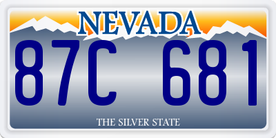 NV license plate 87C681