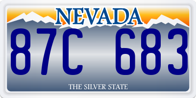 NV license plate 87C683