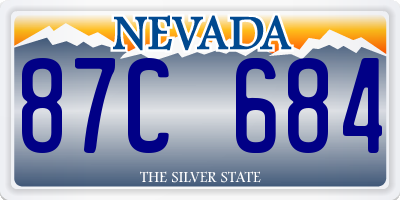 NV license plate 87C684