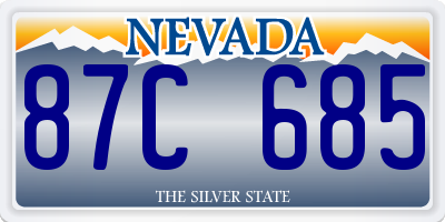 NV license plate 87C685