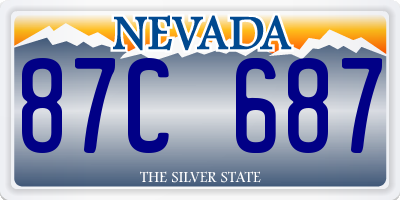 NV license plate 87C687