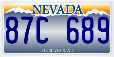 NV license plate 87C689