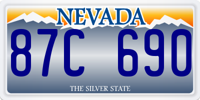 NV license plate 87C690