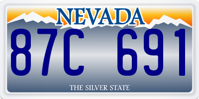 NV license plate 87C691