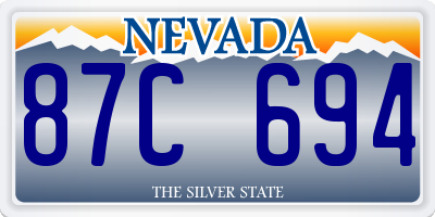 NV license plate 87C694