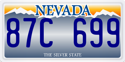 NV license plate 87C699