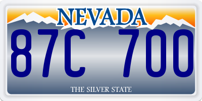 NV license plate 87C700