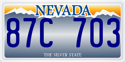 NV license plate 87C703