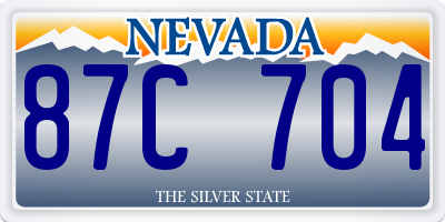 NV license plate 87C704