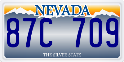 NV license plate 87C709