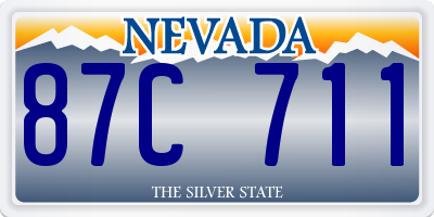 NV license plate 87C711