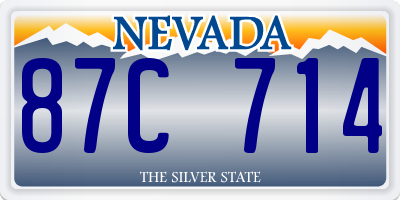 NV license plate 87C714