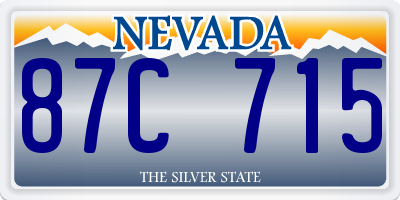 NV license plate 87C715