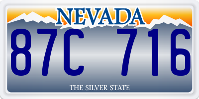 NV license plate 87C716