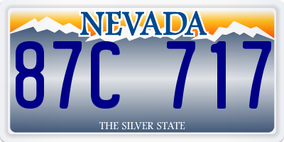 NV license plate 87C717