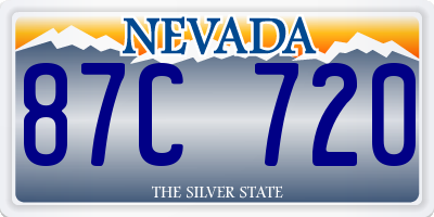 NV license plate 87C720