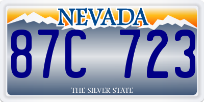 NV license plate 87C723