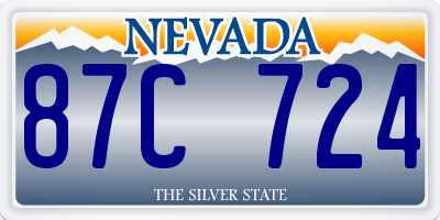 NV license plate 87C724