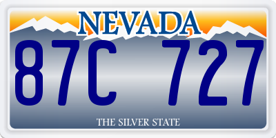 NV license plate 87C727