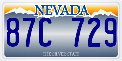 NV license plate 87C729