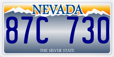 NV license plate 87C730