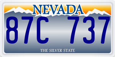 NV license plate 87C737