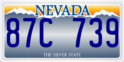 NV license plate 87C739