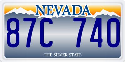 NV license plate 87C740