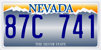 NV license plate 87C741