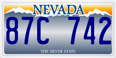 NV license plate 87C742